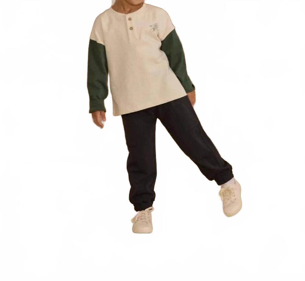 NEW RYLEE + CRU kid's cargo jogger in black